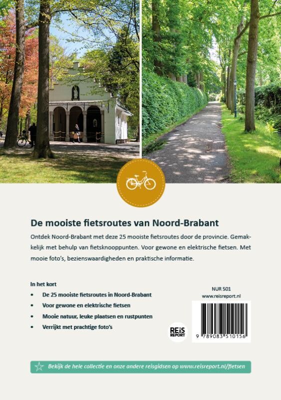 Noord-Brabant - De 25 mooiste routes / Fietsgids achterkant