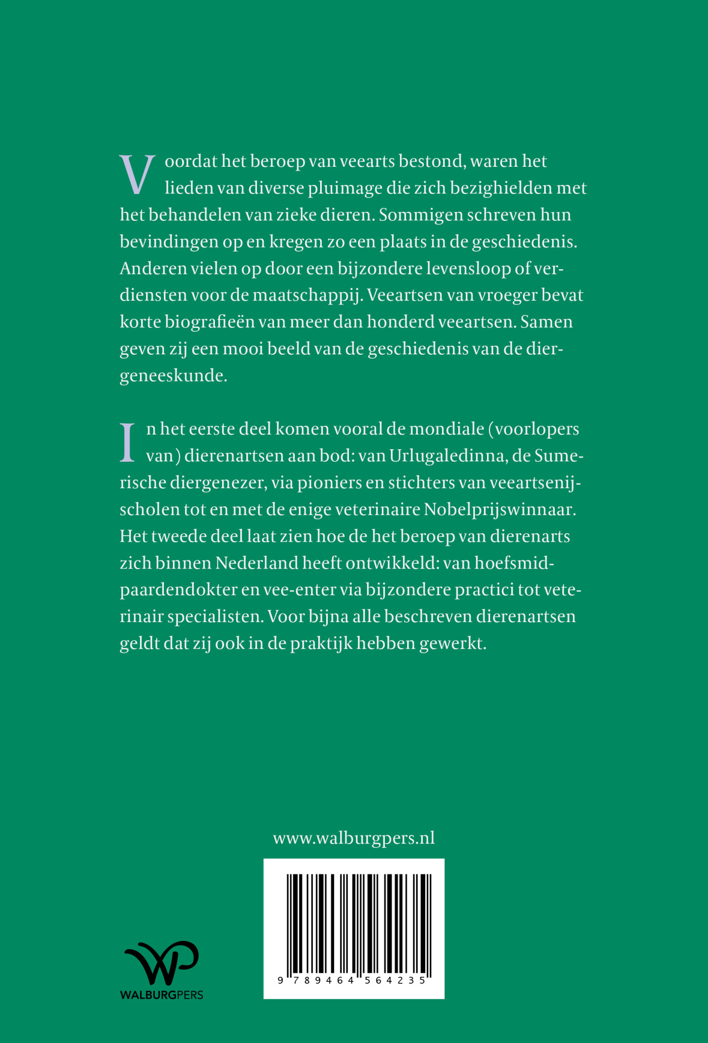 Veeartsen van vroeger achterkant