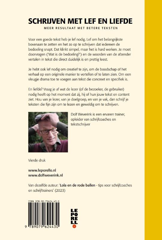 Schrijven met lef en liefde achterkant