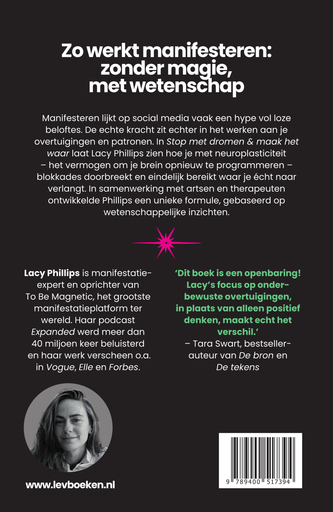 Stop met dromen & maak het waar achterkant