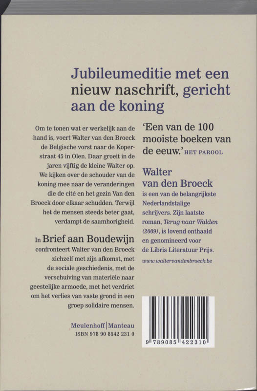 Brief aan Boudewijn achterkant