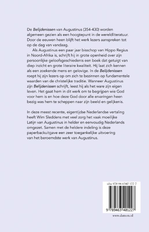 Augustinus uitgaven - Belijdenissen achterkant