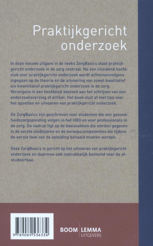 Praktijkgericht onderzoek / ZorgBasics Praktijkgericht onderzoek / ZorgBasics achterkant