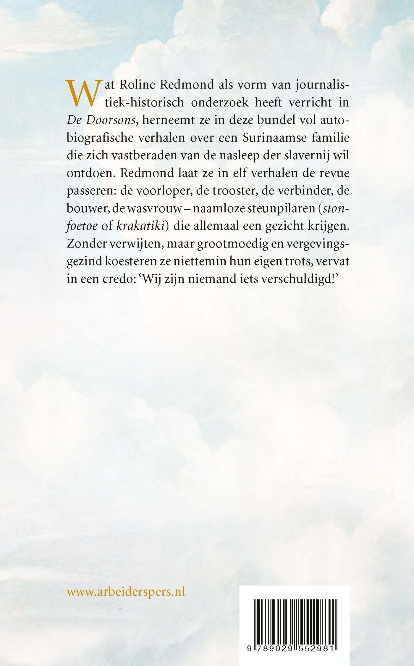De wasvrouw van de Drambrandersgracht achterkant
