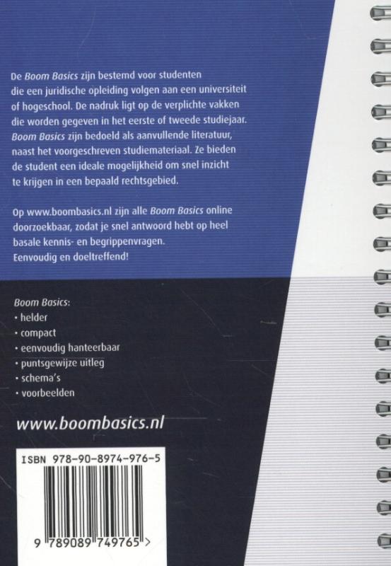 Staatsrecht / Boom Basics achterkant