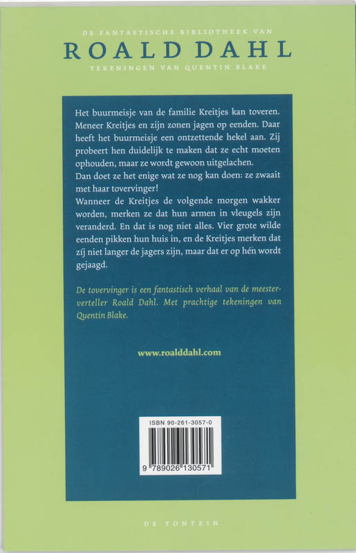 De tovervinger / De fantastische bibliotheek van Roald Dahl De tovervinger / De fantastische bibliotheek van Roald Dahl achterkant