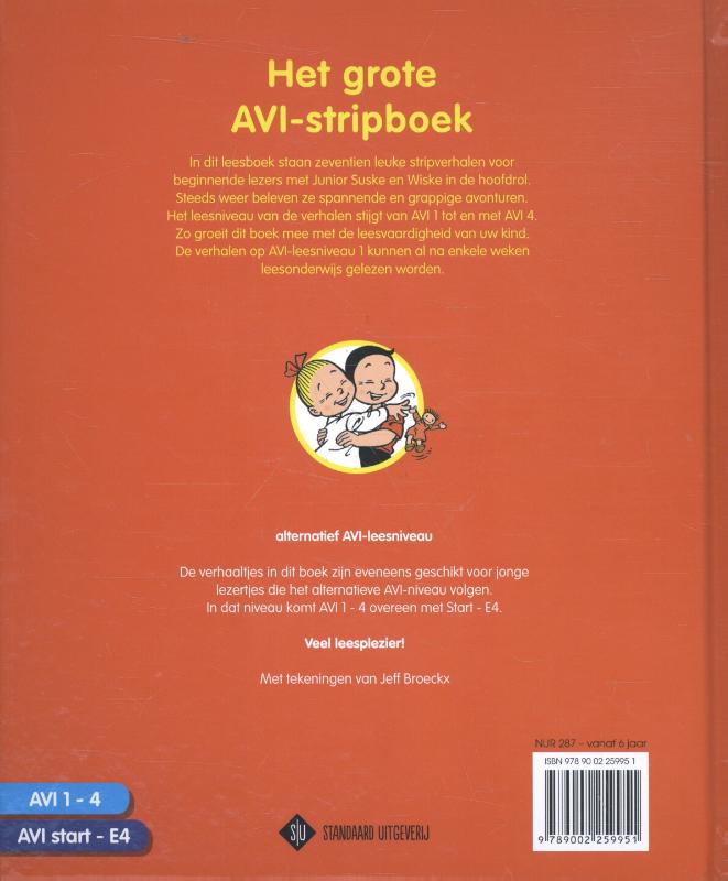 Het grote AVI stripboek / Junior Suske en Wiske achterkant