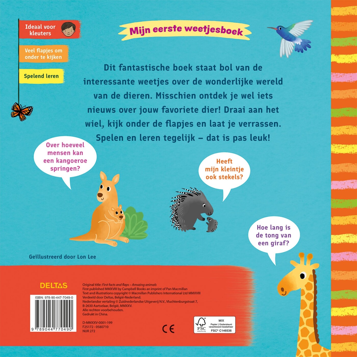 Bij de dieren / Mijn eerste weetjesboek achterkant