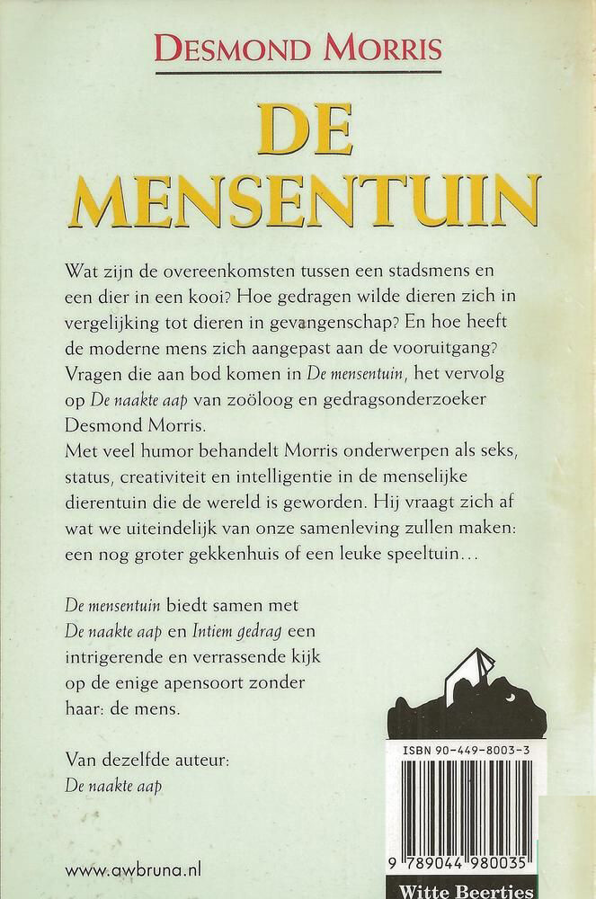De mensentuin / Witte beertjes / 8003 achterkant