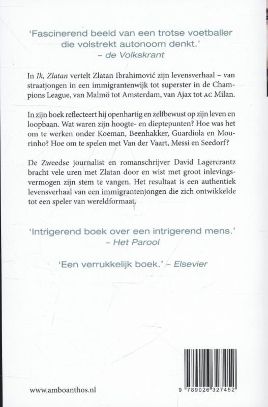 Ik, Zlatan achterkant