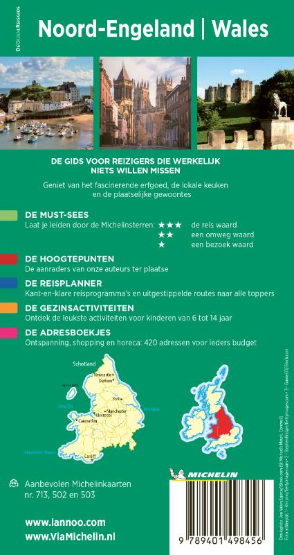 Noord-Engeland/Wales / De Groene Reisgids achterkant