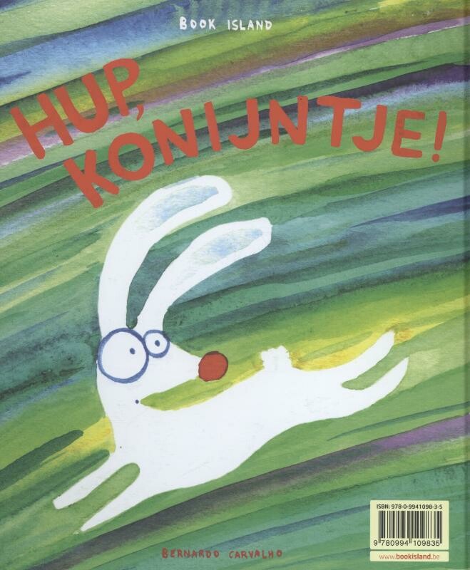 Heeft u soms een knipperlichtje gezien? ; Hup konijntje! achterkant