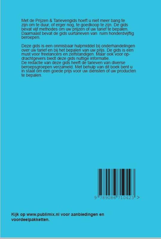Prijzen & Tarievengids 2016 achterkant