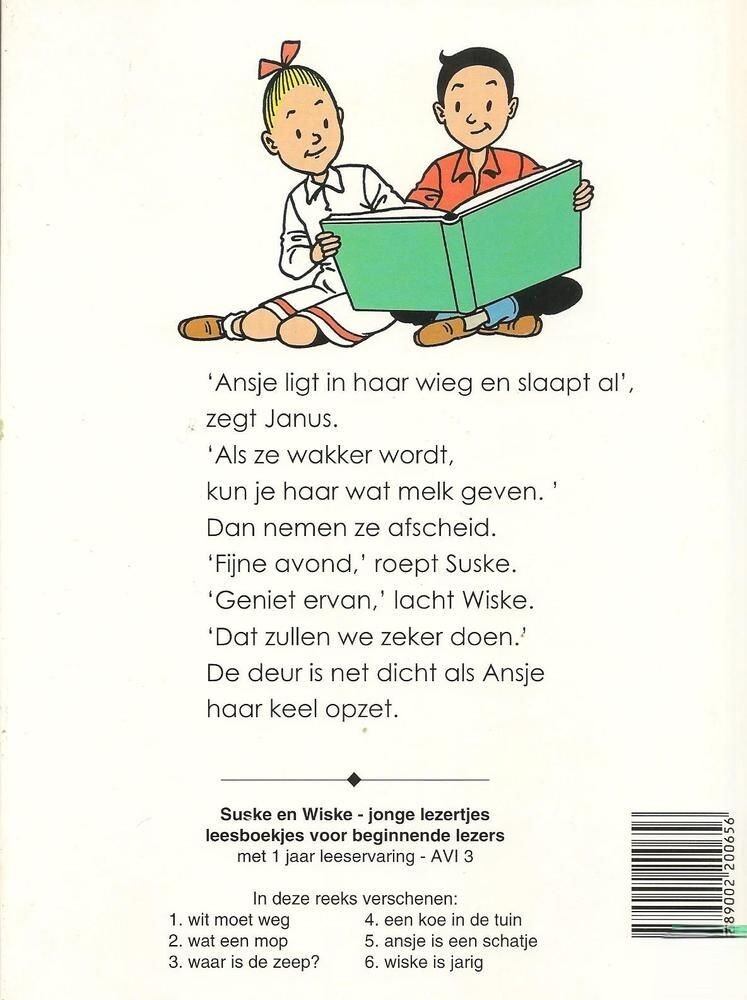 Ansje is een schatje / Suske en Wiske / 5 achterkant