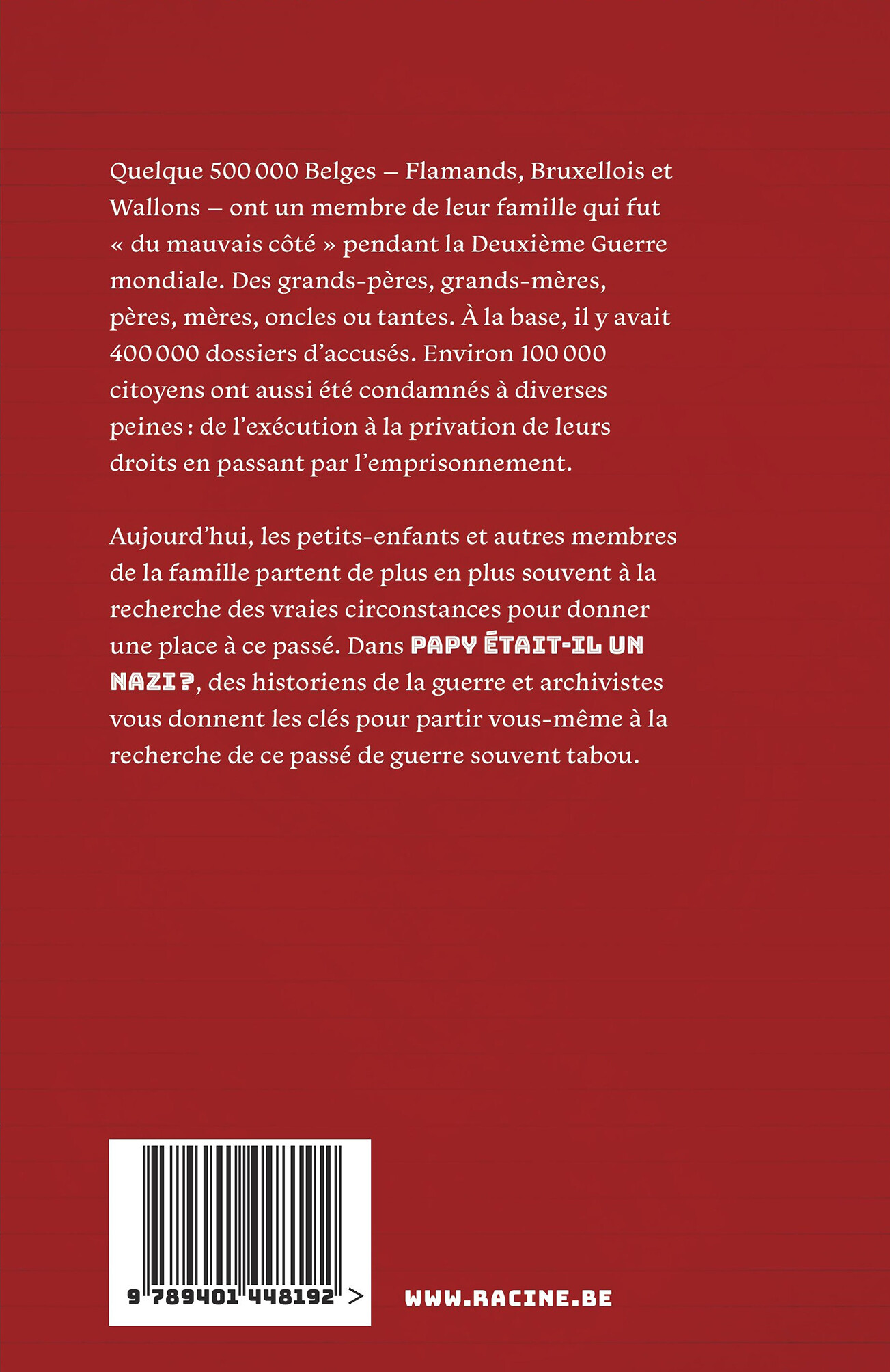 Papy était-il un nazi? achterkant