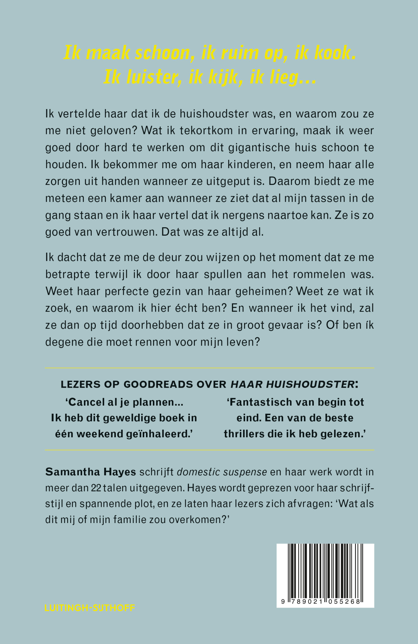 Haar huishoudster achterkant