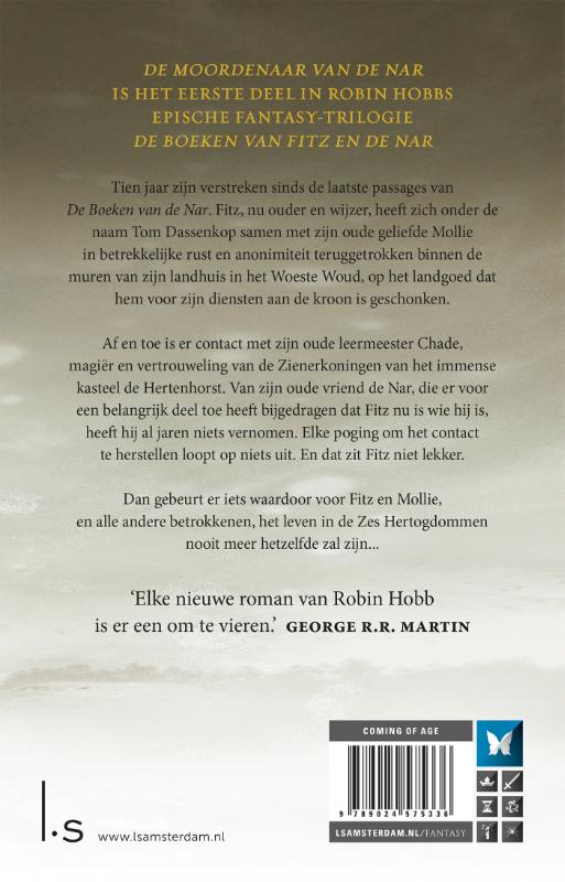 De Moordenaar van de Nar / De Boeken van Fitz en de Nar / 1 achterkant