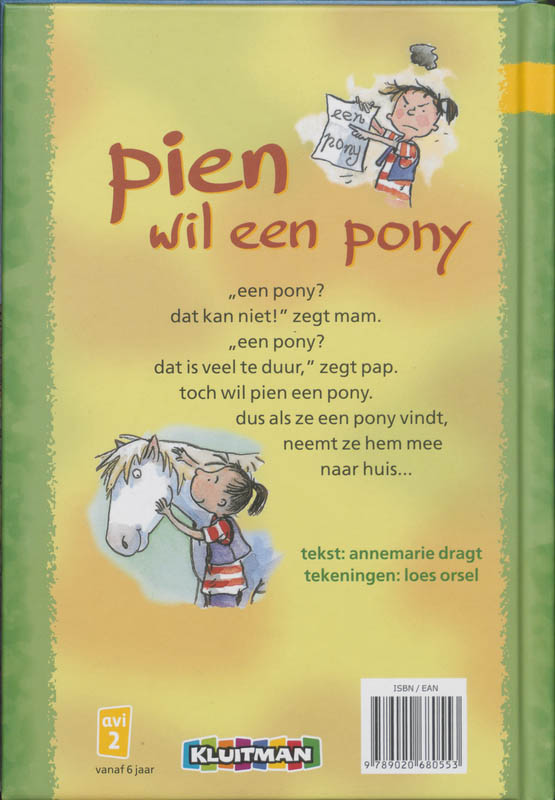 Pien wil een pony / Klavertje een-serie achterkant