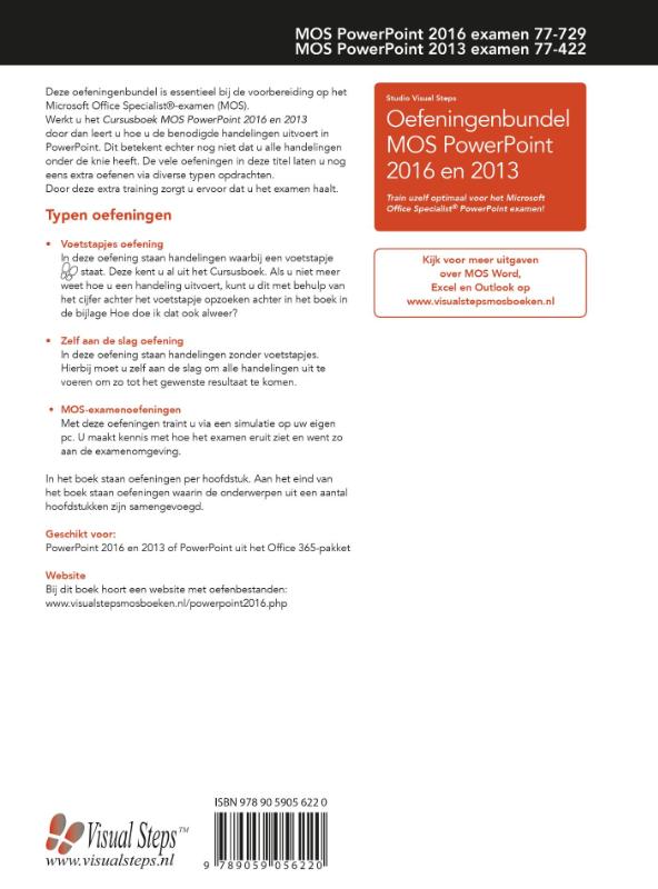 Oefeningenbundel MOS PowerPoint 2016 en 2013 achterkant