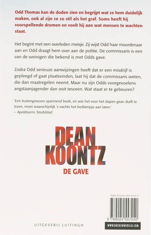 De gave / Odd Thomas / 1 achterkant