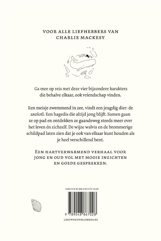 Het meisje, de walvis, de schildpad en de axolotl achterkant