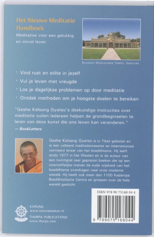 Het nieuwe meditatie handboek achterkant