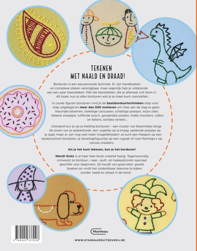 Leuke figuren borduren achterkant