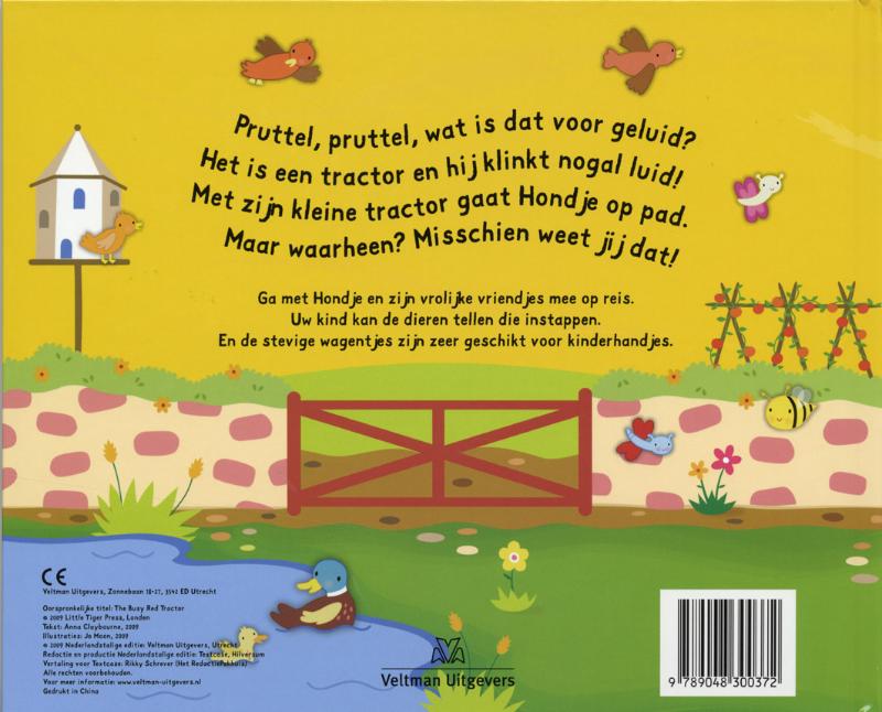 De drukke kleine tractor achterkant