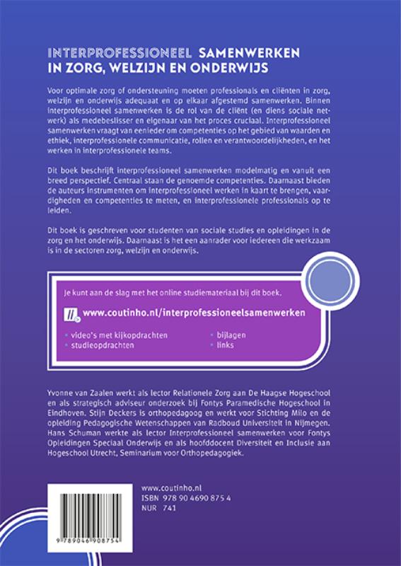 Interprofessioneel samenwerken in zorg, welzijn en onderwijs achterkant