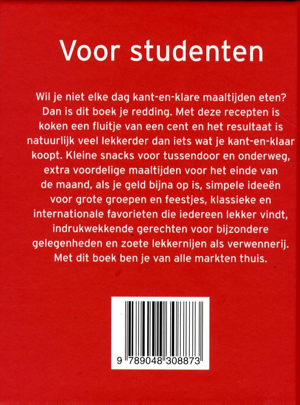 Voor studenten / Mini kookboekjes achterkant