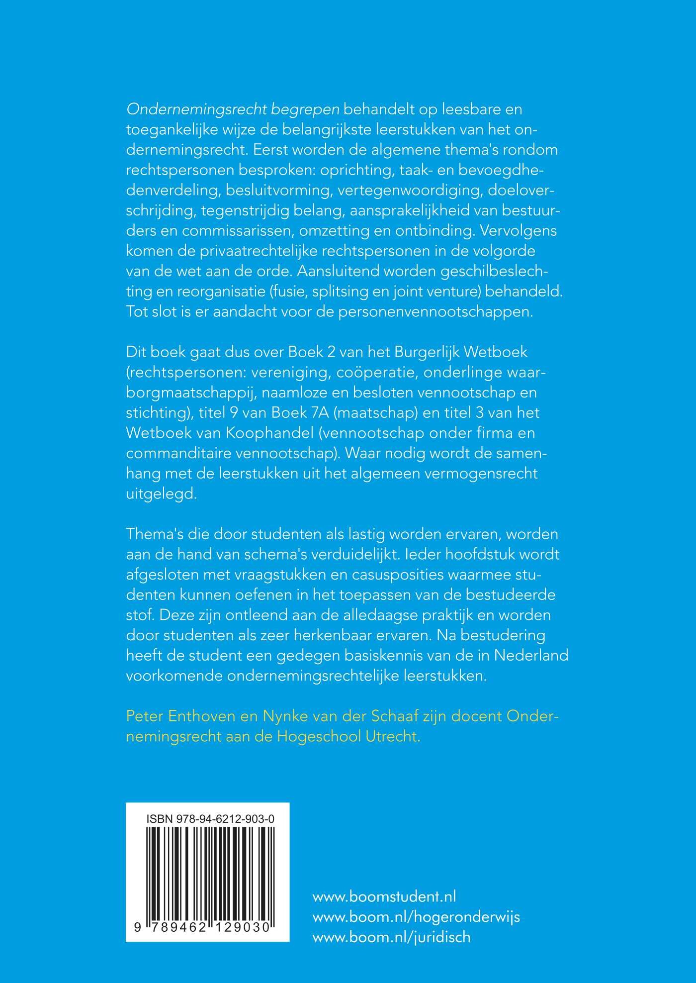 Ondernemingsrecht begrepen / Recht begrepen achterkant