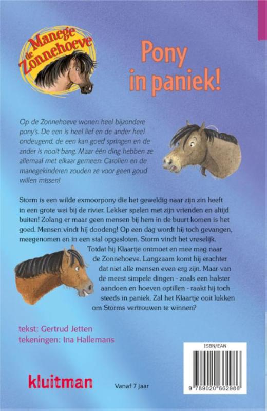 Pony in paniek / Manege de Zonnehoeve achterkant