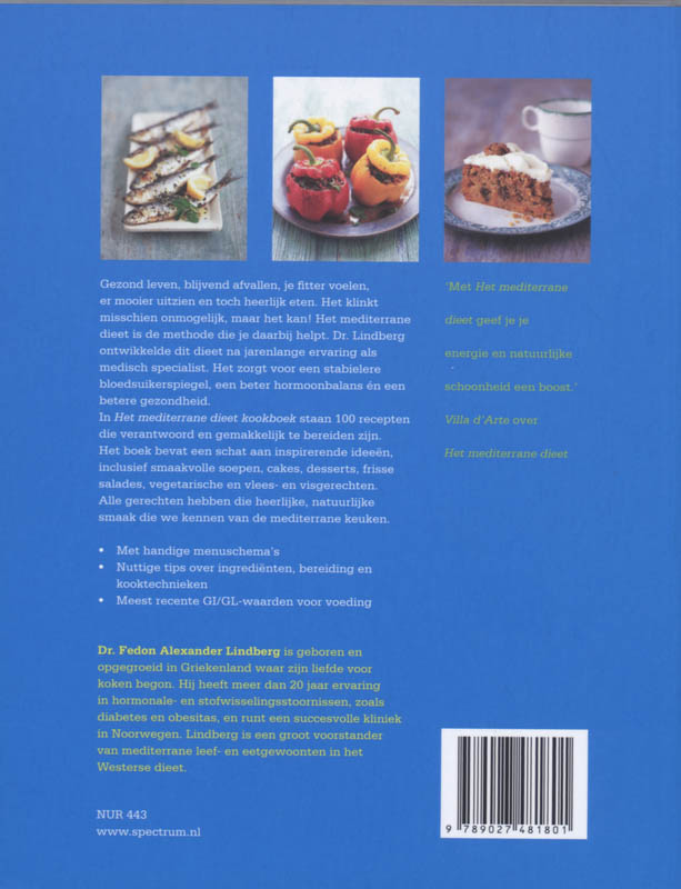 Het Mediterrane Dieet Kookboek achterkant