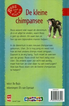 De kleine chimpansee / Roos helpt de dieren achterkant