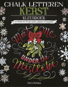 Chalk letteren Kerst kleurboek