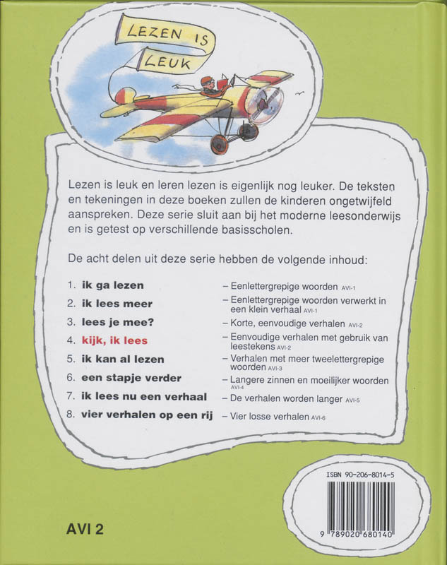 Kijk ik lees / Lezen is leuk / 4 achterkant