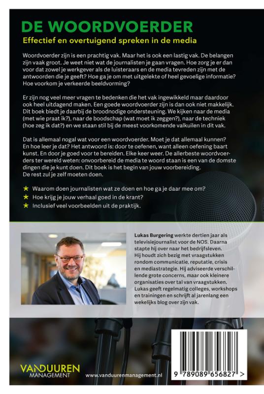 De woordvoerder achterkant