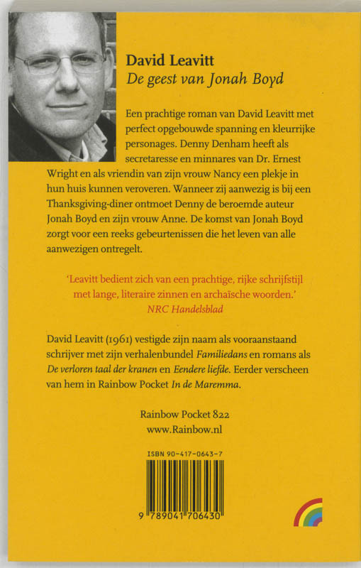 De geest van Jonah Boyd / Rainbow pocketboeken / 822 achterkant