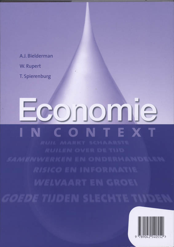 Economie in Context VWO bb Opdrachtenboek 1 achterkant