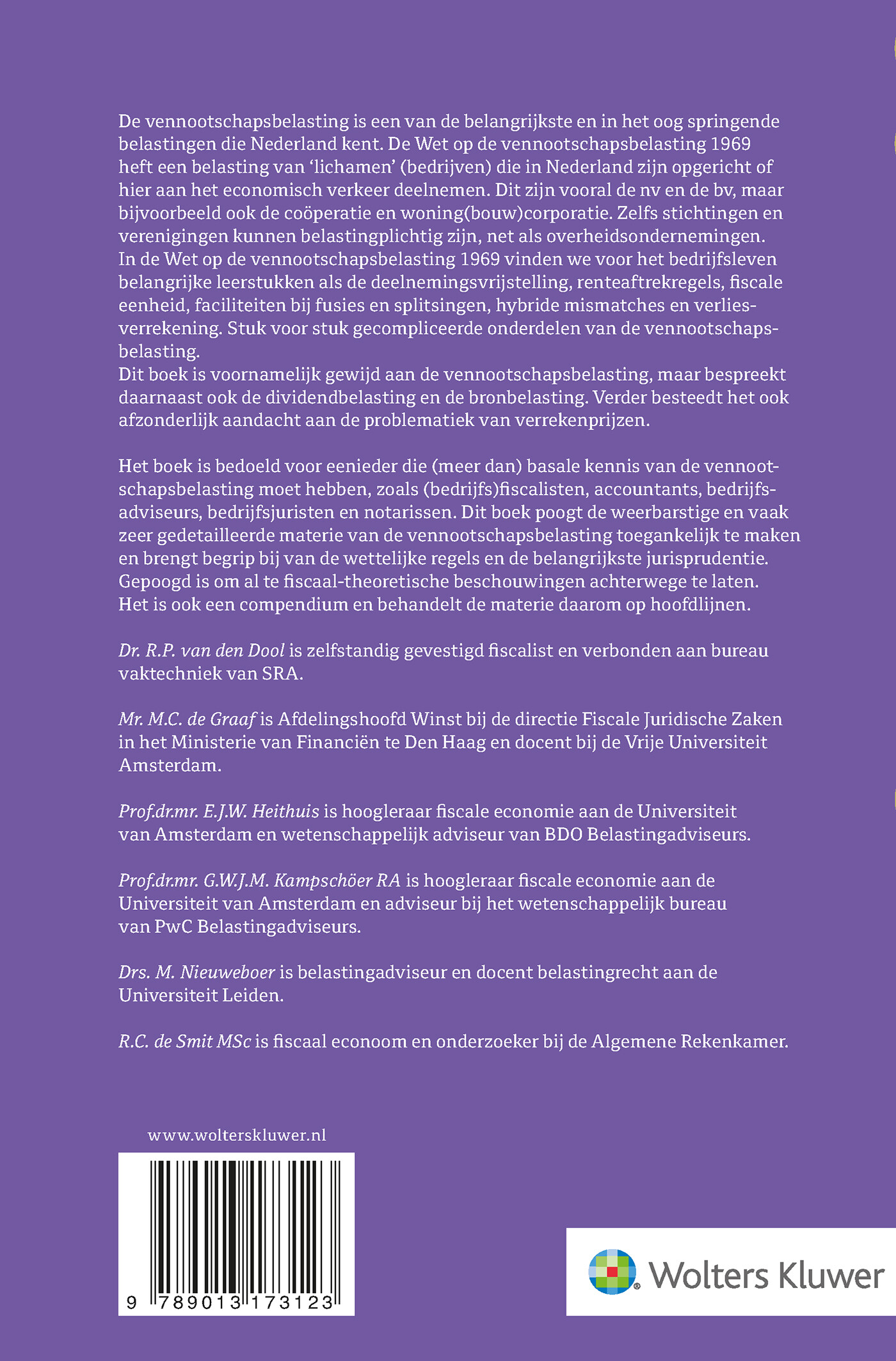 Compendium Vennootschapsbelasting achterkant
