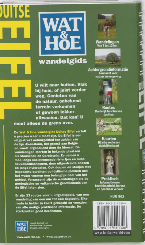 Wat & Hoe wandelgids Duitse Eifel / Wat & Hoe wandelgids achterkant