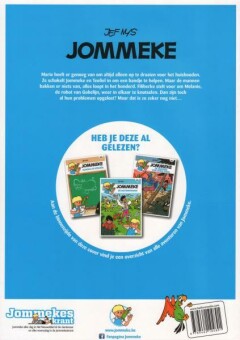 In de klauwen van Pretulia / Jommeke strip - nieuwe look / 285 achterkant