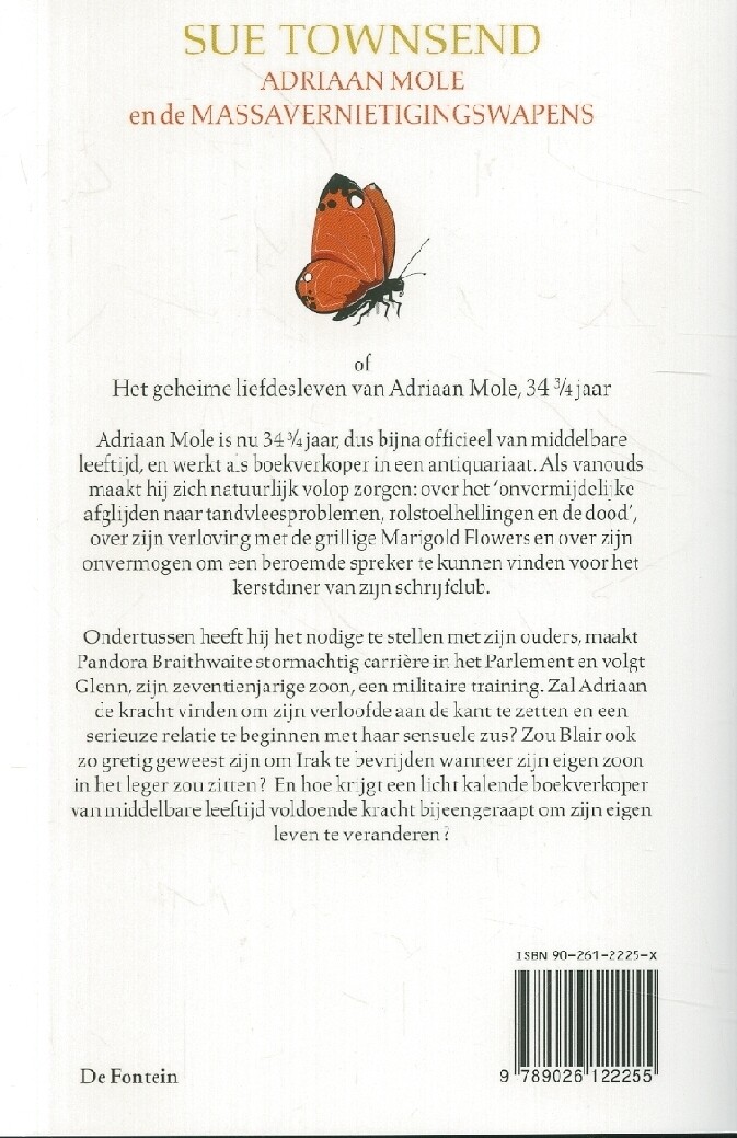 Adriaan Mole en de massavernietigingswapens / De dagboeken van Adrian Mole / 6 achterkant