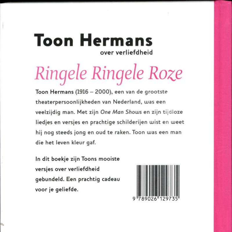 Ringele ringele roze achterkant