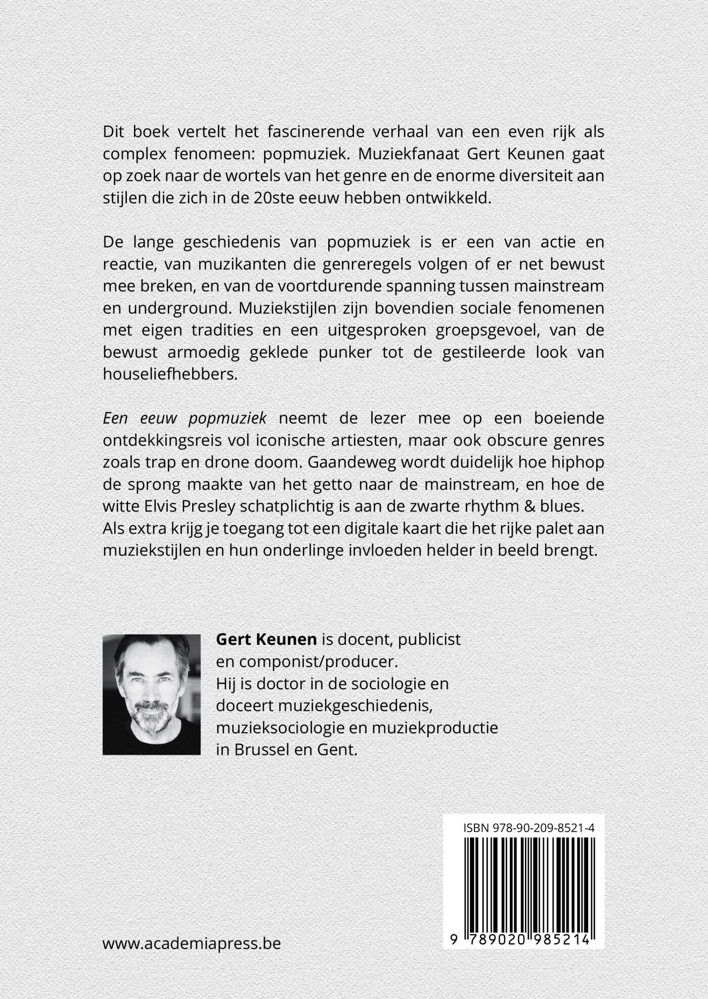 Een eeuw popmuziek achterkant