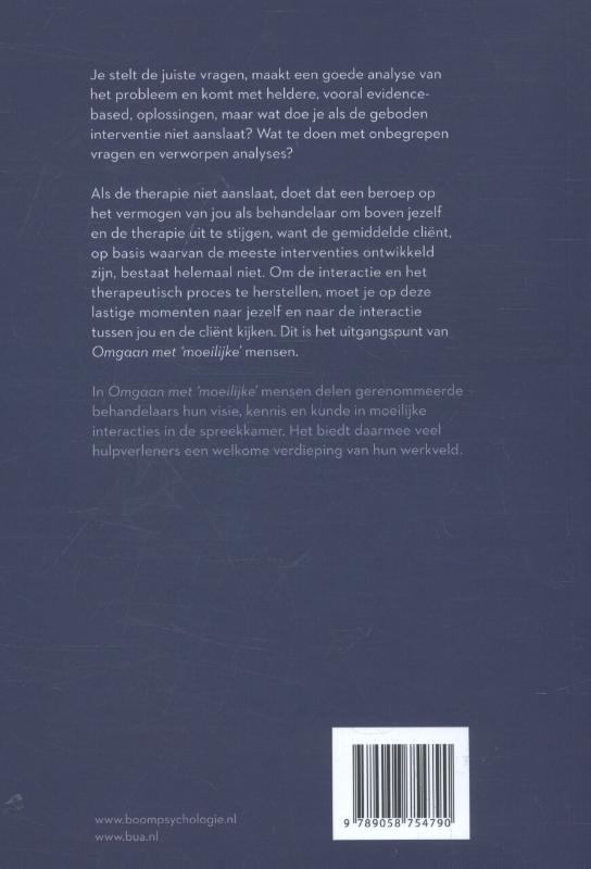 Omgaan met 'moeilijke' mensen achterkant