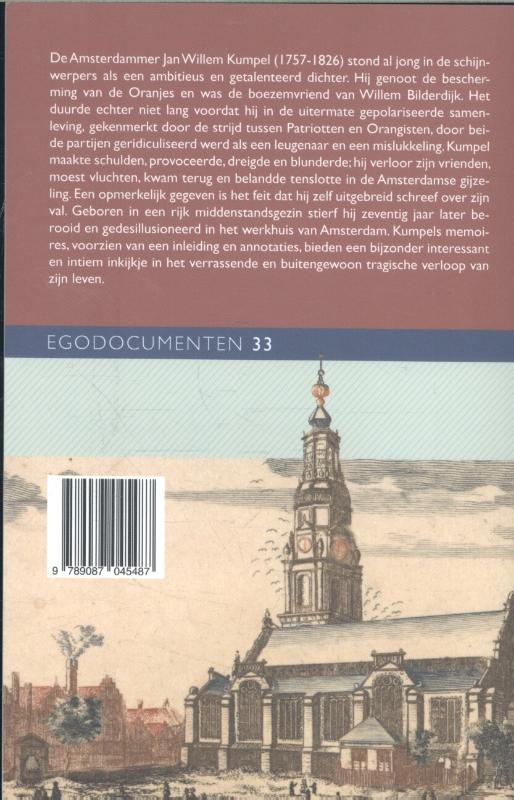 Egodocumenten 31 -   De herinneringen van Jan Willem Kumpel (1757-1826) achterkant