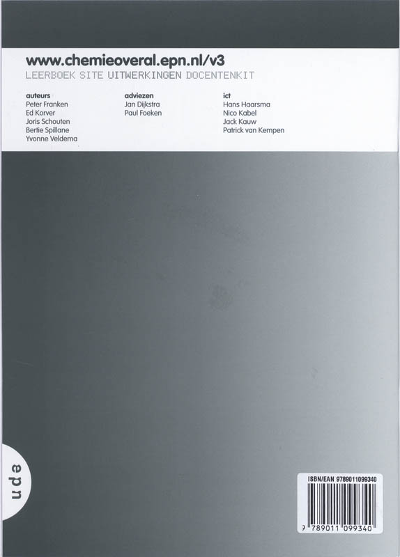 Chemie Overal / Vwo 3 / deel Uitwerkingen Chemie Overal / Vwo 3 / deel Uitwerkingen achterkant