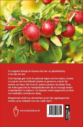 Maria Thun's Zaaikalender 2018 achterkant