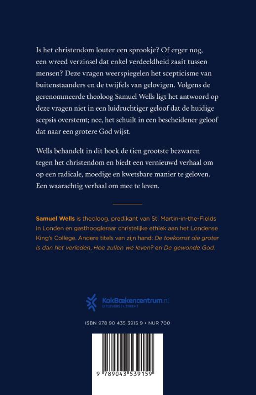Kleiner geloof grotere God achterkant